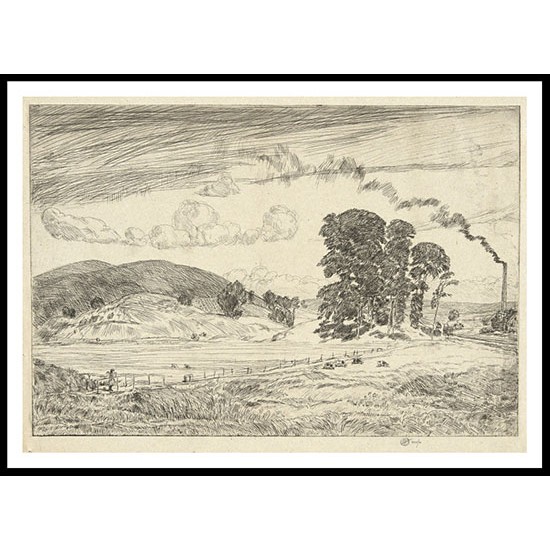 Danbury Hills 1920, A New Print Of a Frederick Childe Hassam Painting