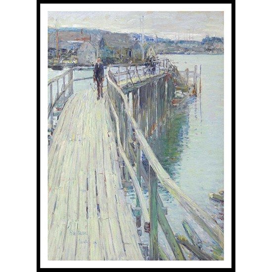 Dock Scene Gloucester 1894, A New Print Of a Frederick Childe Hassam Painting