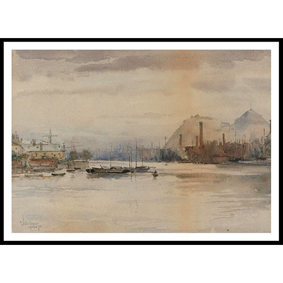 Dumbarton Rock 1883, A New Print Of a Frederick Childe Hassam Painting