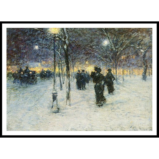 Early Evening Union Square 1902, A New Print Of a Frederick Childe Hassam Painting