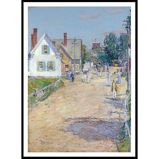 East Gloucester End of the Trolley Line 1895, A New Print Of a Frederick Childe Hassam Painting