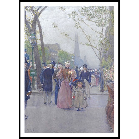 Fifth Avenue (Sunday on Fifth Avenue) 1890, A New Print Of a Frederick Childe Hassam Painting