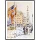 Flags Columbus Circle 1918, A New Print Of a Frederick Childe Hassam Painting