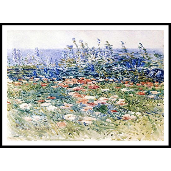 Flower Garden Isles of Shoals 1893, A New Print Of a Frederick Childe Hassam Painting