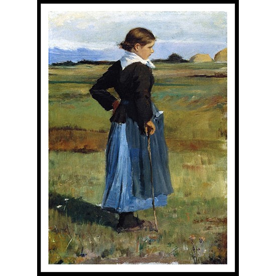 French Peasant Girl 1893, A New Print Of a Frederick Childe Hassam Painting