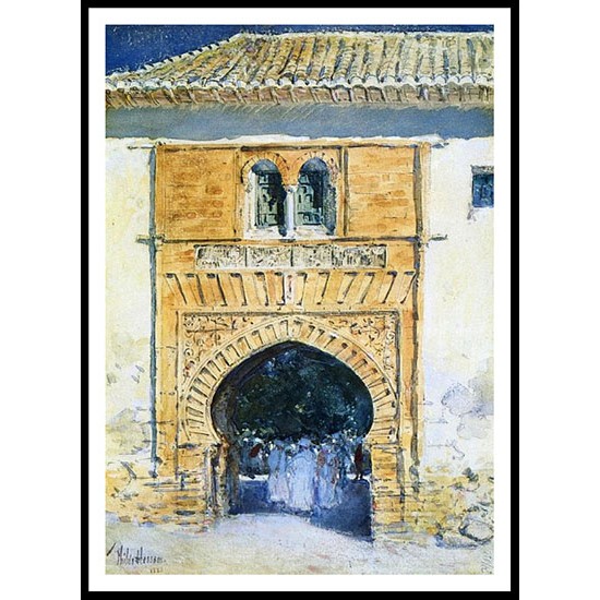 Gate of The Alhambra 1883, A New Print Of a Frederick Childe Hassam Painting