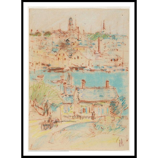 Gloucester Inner Harbor 2 1899, A New Print Of a Frederick Childe Hassam Painting