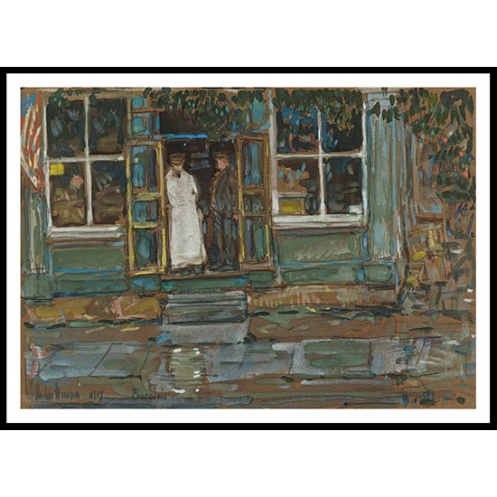 Grocery Store Phoenecia 1917, A New Print Of a Frederick Childe Hassam Painting