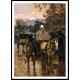 Hackney Carriage Rue Bonaparte (also known as Fiacre Rue Bonaparte) 1888, A New Print Of a Frederick Childe Hassam Painting