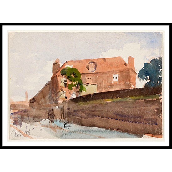 Hogarth House Cheswick 1899, A New Print Of a Frederick Childe Hassam Painting