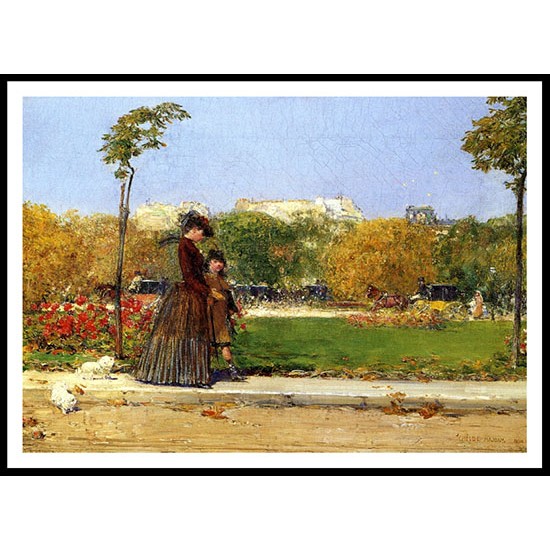 In the Park Paris 1889, A New Print Of a Frederick Childe Hassam Painting