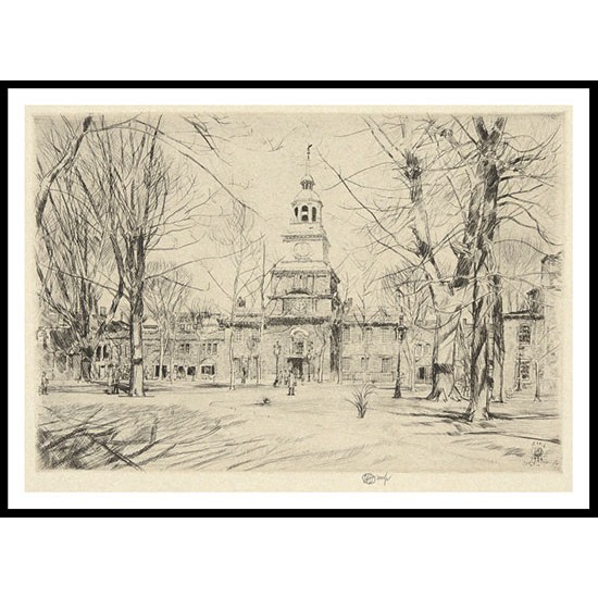 Independence Hall Philadelphia 1926, A New Print Of a Frederick Childe Hassam Painting