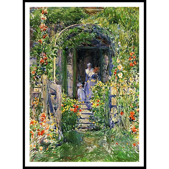 Isles of Shoals Garden (aka The Garden in Its Glory) 1892, A New Print Of a Frederick Childe Hassam Painting