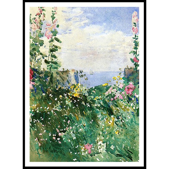 Isles of Shoals Garden Appledore 1895, A New Print Of a Frederick Childe Hassam Painting