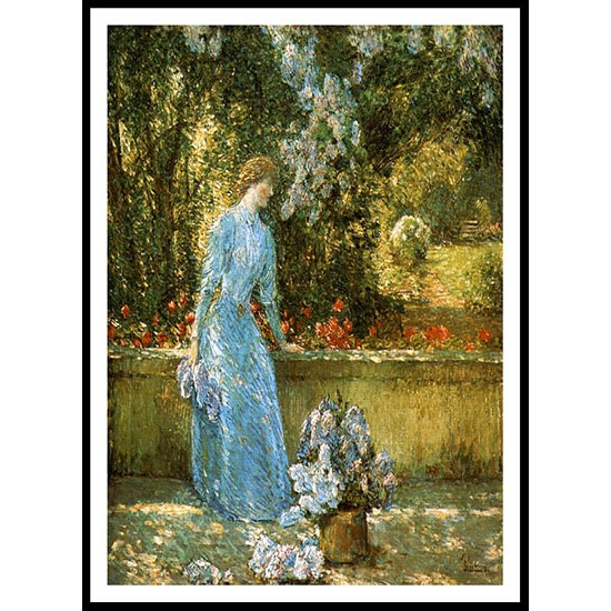 Lady in the Park (aka In the Garden) 1897, A New Print Of a Frederick Childe Hassam Painting