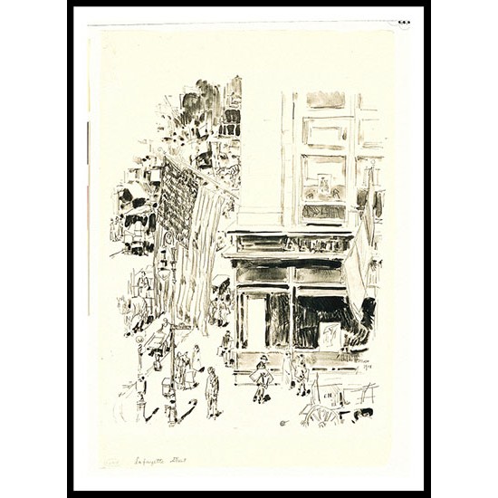 Lafayette Street 1918, A New Print Of a Frederick Childe Hassam Painting