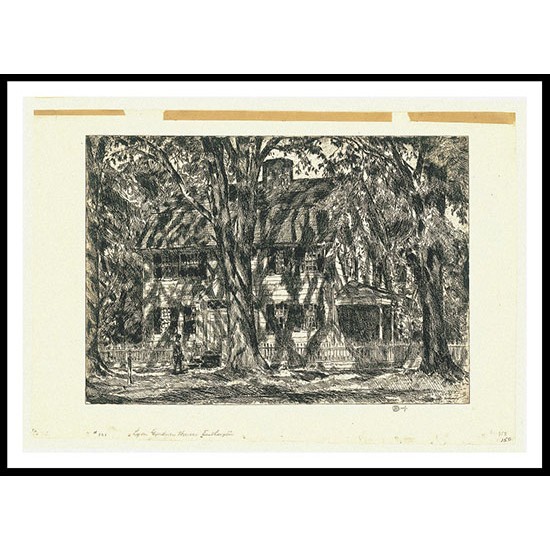 Lion Gardiner House Easthampton 1920, A New Print Of a Frederick Childe Hassam Painting