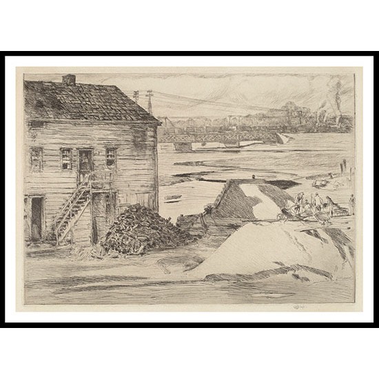 Low Tide Cos Cob Bridge 1915, A New Print Of a Frederick Childe Hassam Painting