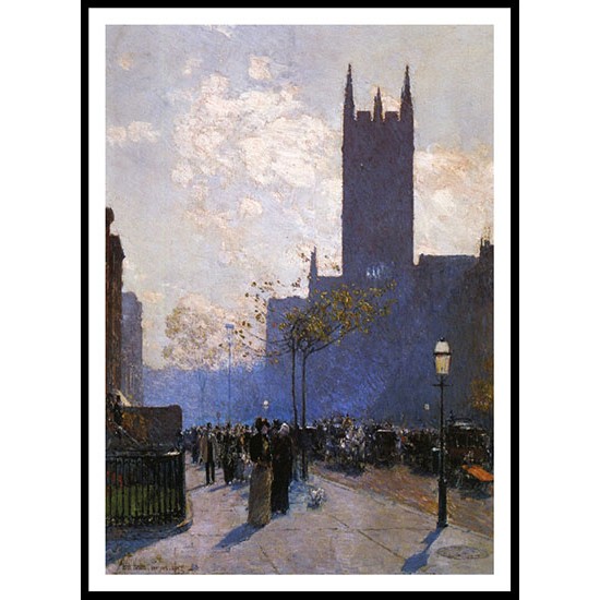 Lower Fifth Avenue 1890, A New Print Of a Frederick Childe Hassam Painting