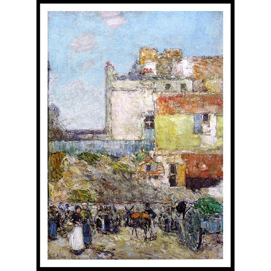 Marche St. Pierre Montmartre 1888, A New Print Of a Frederick Childe Hassam Painting