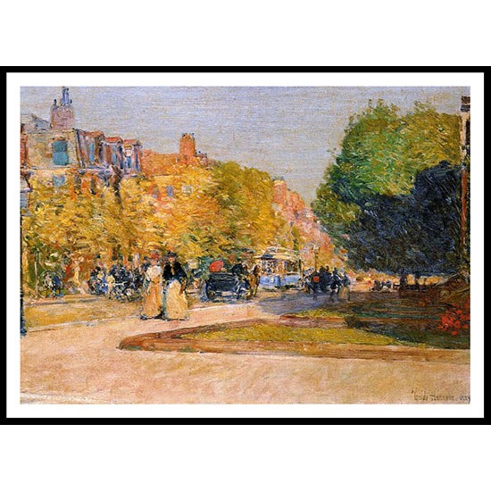 Marlborough Street Boston 1889, A New Print Of a Frederick Childe Hassam Painting