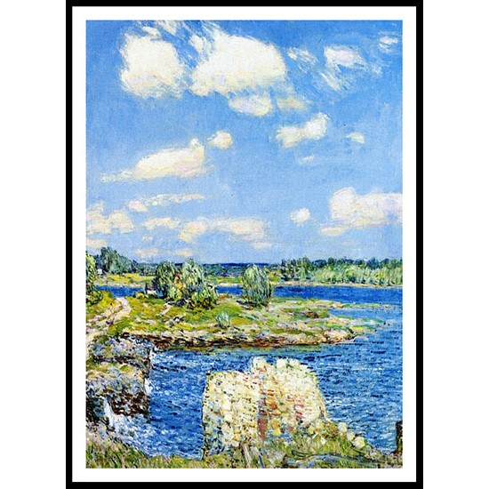 Mill Site and Old Todal Dam Cos Cob 1902, A New Print Of a Frederick Childe Hassam Painting