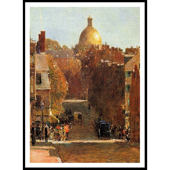 Mount Vernon Street Boston 1890, A New Print Of a Frederick Childe Hassam Painting