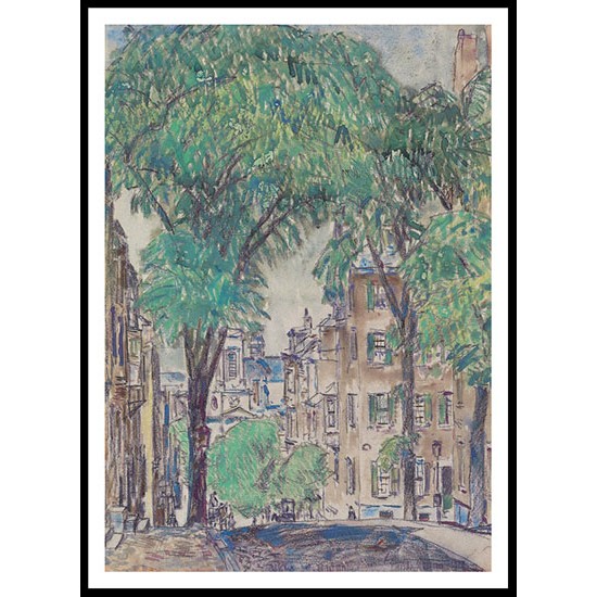 Mount Vernon Street Boston 1919, A New Print Of a Frederick Childe Hassam Painting