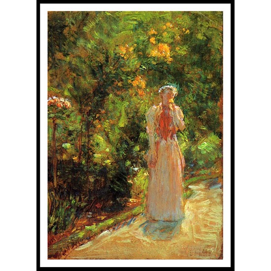 Mrs. Hassam in the Garden 1888, A New Print Of a Frederick Childe Hassam Painting