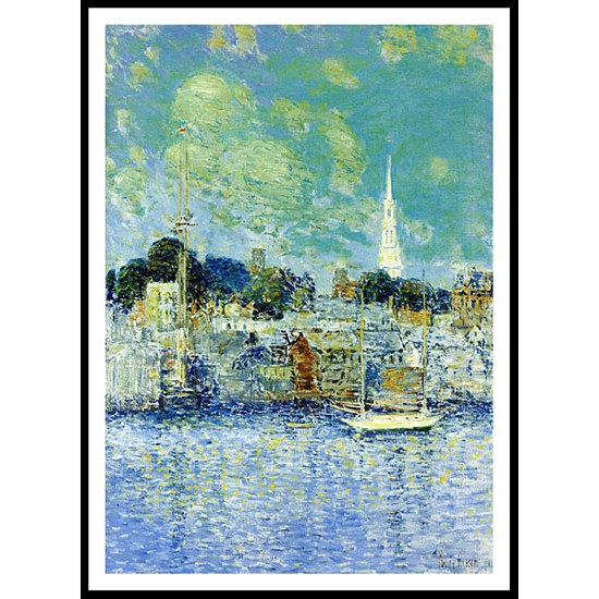 Newport Waterfront 1901, A New Print Of a Frederick Childe Hassam Painting