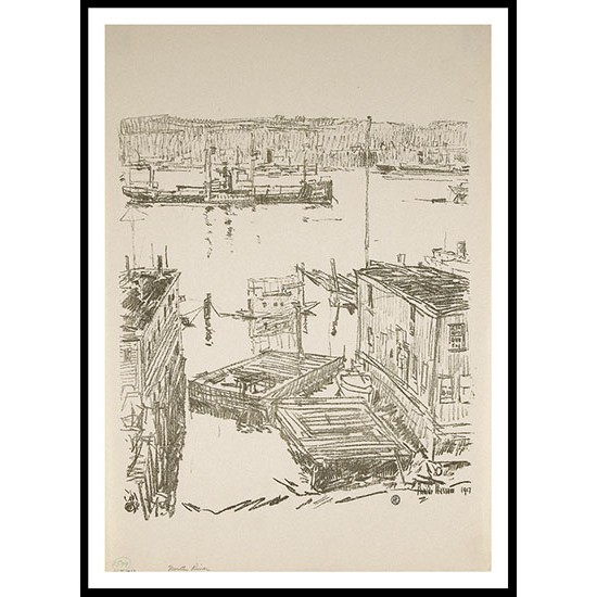 North River 1917, A New Print Of a Frederick Childe Hassam Painting