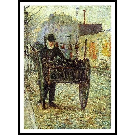 Old Bottle Man 1892, A New Print Of a Frederick Childe Hassam Painting