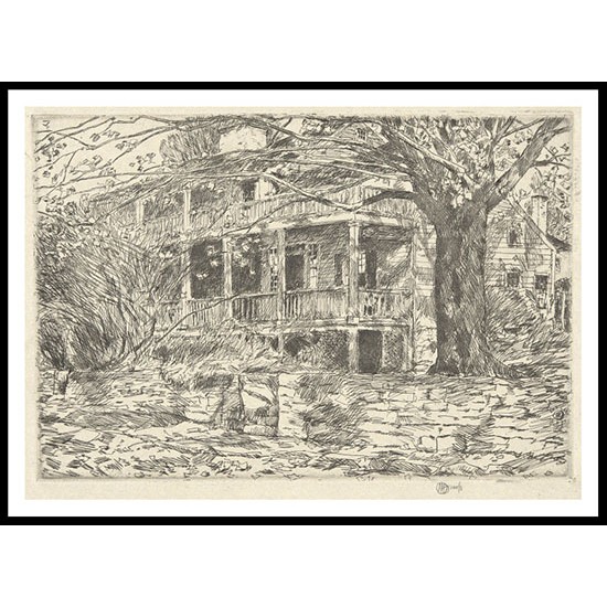 Old House Cos Cob 1915, A New Print Of a Frederick Childe Hassam Painting