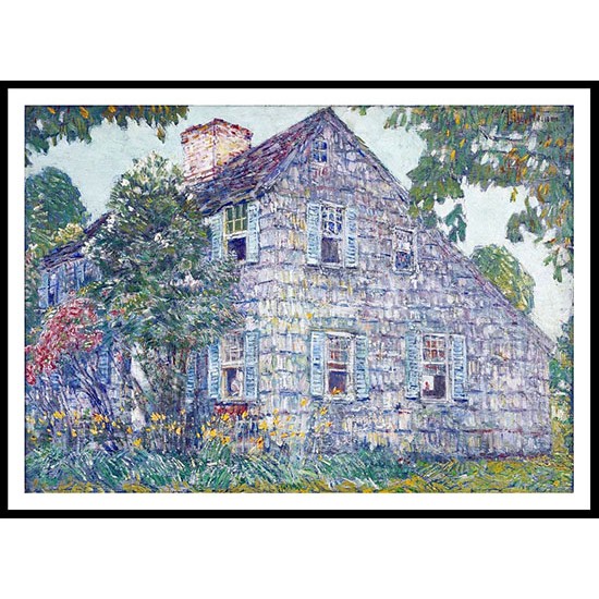 Old House East Hampton 1917, A New Print Of a Frederick Childe Hassam Painting