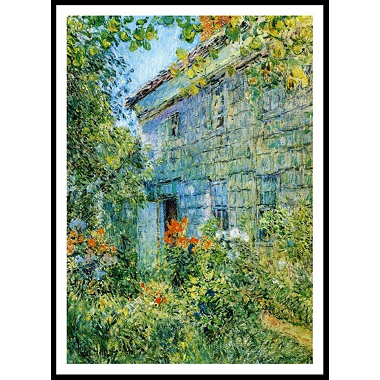 Old House and Garden East Hampton 1898, A New Print Of a Frederick Childe Hassam Painting