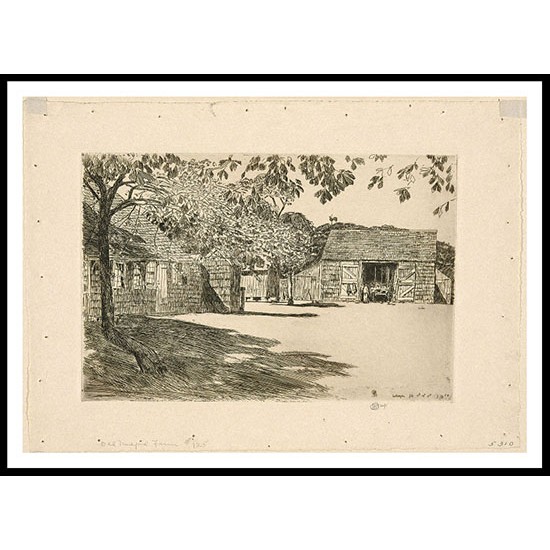 Old Mulford Farm Easthampton 1929, A New Print Of a Frederick Childe Hassam Painting