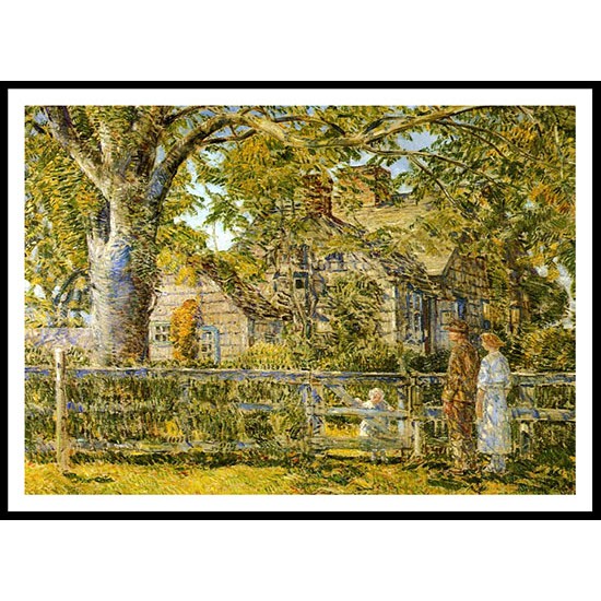 Old Mumford House Easthampton 1918, A New Print Of a Frederick Childe Hassam Painting