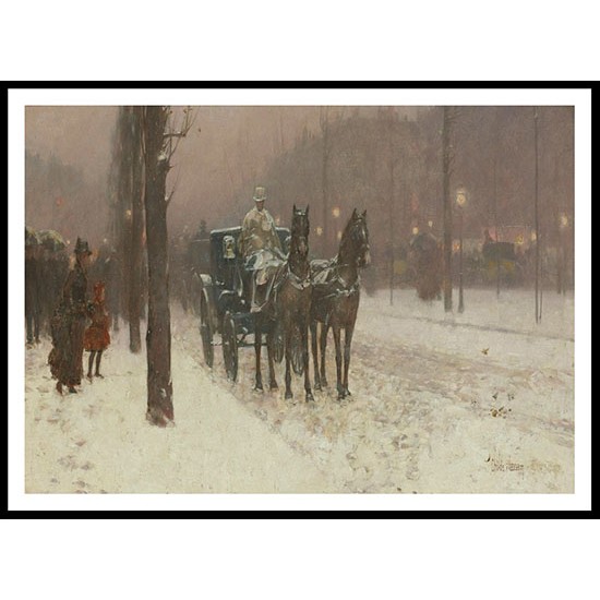 Paris Winter Day 1887, A New Print Of a Frederick Childe Hassam Painting