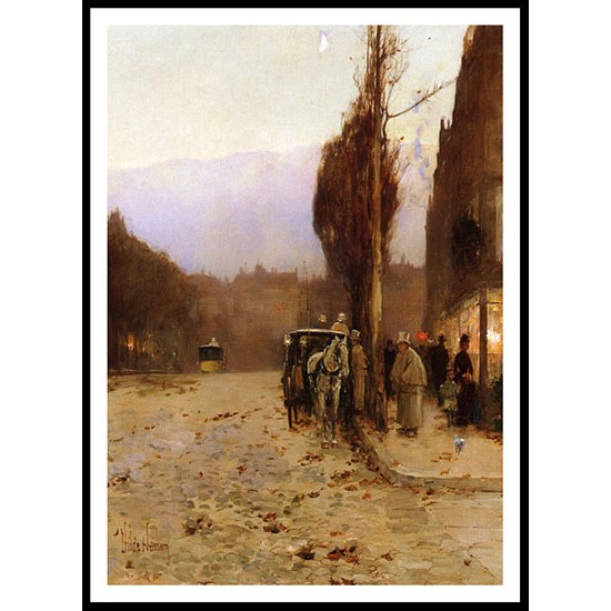 Paris at Twilight 1887, A New Print Of a Frederick Childe Hassam Painting