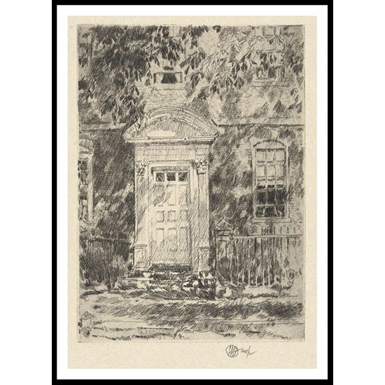 Portsmouth Doorway 1916, A New Print Of a Frederick Childe Hassam Painting