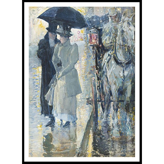 Rainy Day New York 1892, A New Print Of a Frederick Childe Hassam Painting