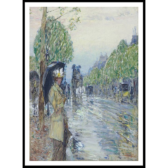 Rainy Day. On the Avenue 1893, A New Print Of a Frederick Childe Hassam Painting