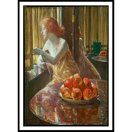 Reflection (Kitty Hughes) 1917, A New Print Of a Frederick Childe Hassam Painting