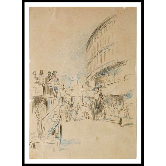 Regent Circus London 1897, A New Print Of a Frederick Childe Hassam Painting