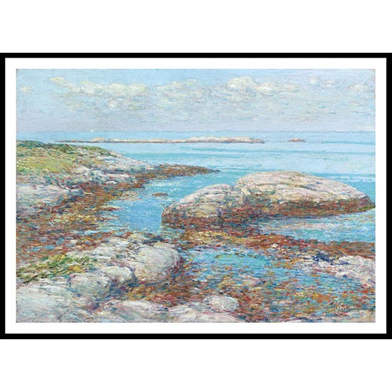 Rocks at Appledore Morning 1909, A New Print Of a Frederick Childe Hassam Painting