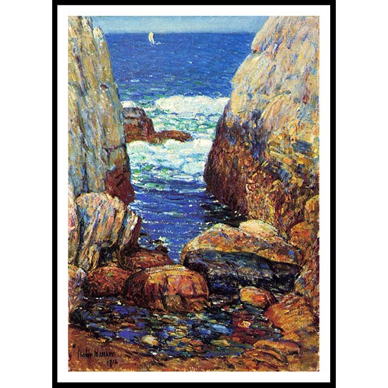 Sea and Rocks Appledore Isles of Shoals 1918, A New Print Of a Frederick Childe Hassam Painting