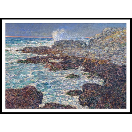 Seaweed and Surf Appledore at Sunset 1912, A New Print Of a Frederick Childe Hassam Painting