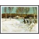 Shoveling Snow New England 1905, A New Print Of a Frederick Childe Hassam Painting