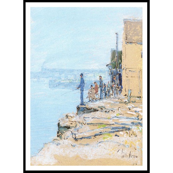 Smelt Fishing Cos Cob Connecticut 1902, A New Print Of a Frederick Childe Hassam Painting