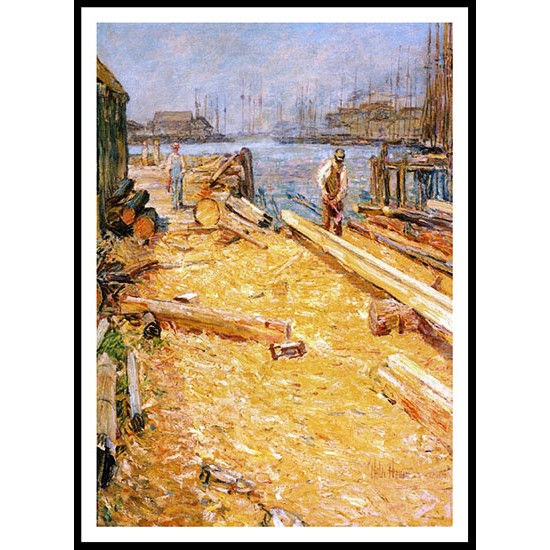 Sparyard Inner Harbor Gloucester 1901, A New Print Of a Frederick Childe Hassam Painting